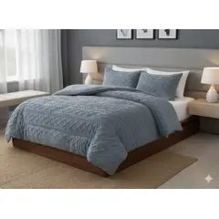 DIANA - COBERTOR TRENZADO CON CHIPORRO COLOR LISO 1.5 PLAZA 180CMX230CM