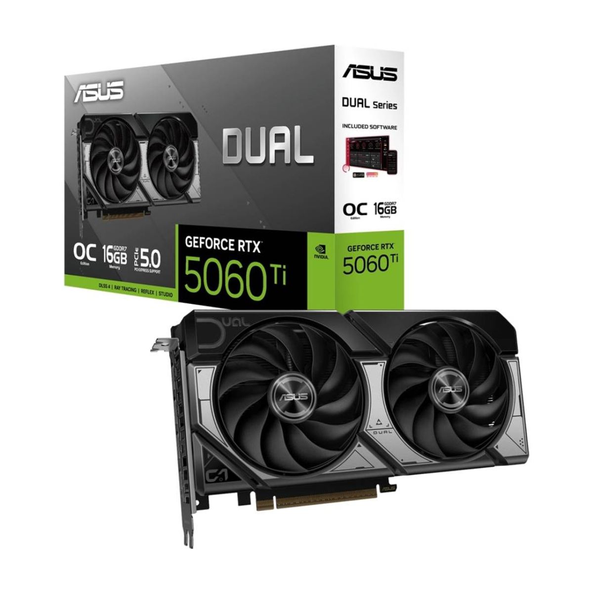 ASUS - Tarjeta de Video ASUS Dual GeForce RTX 5060 Ti 16GB GDDR7 OC