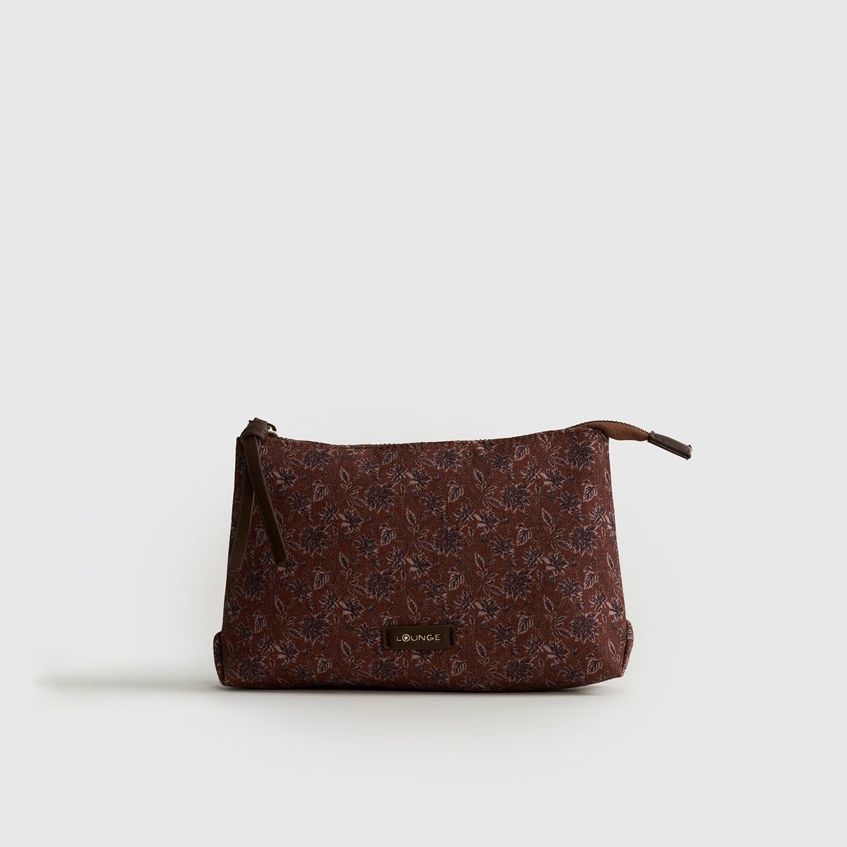 LOUNGE - Estuche Mujer Canvas Flores Café