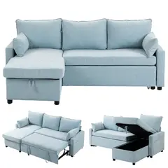 ELEMENT DESIGN - Sofá Seccionals Leticia Cama con Almacenamiento Oculto