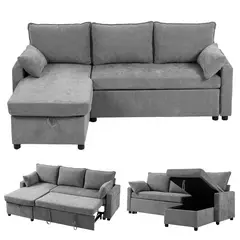 ELEMENT DESIGN - Sofá Seccionals Leticia Cama con Almacenamiento Oculto