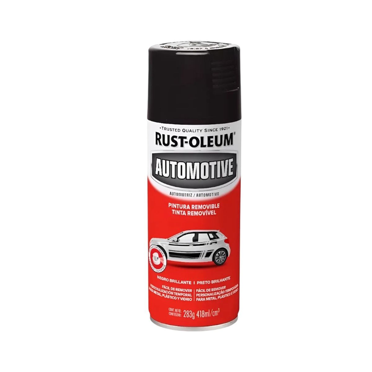 RUST OLEUM - Pintura Removible Automotive Negro Brillante 418ml