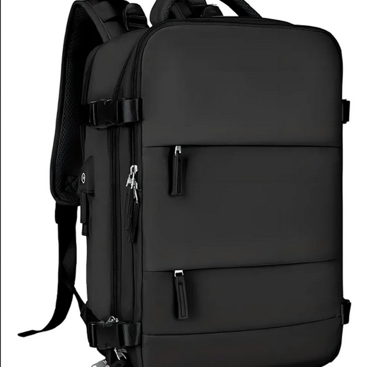 GENERICO - Mochila Color Negro Viaje Large Travel Backpack diseño liso 30L