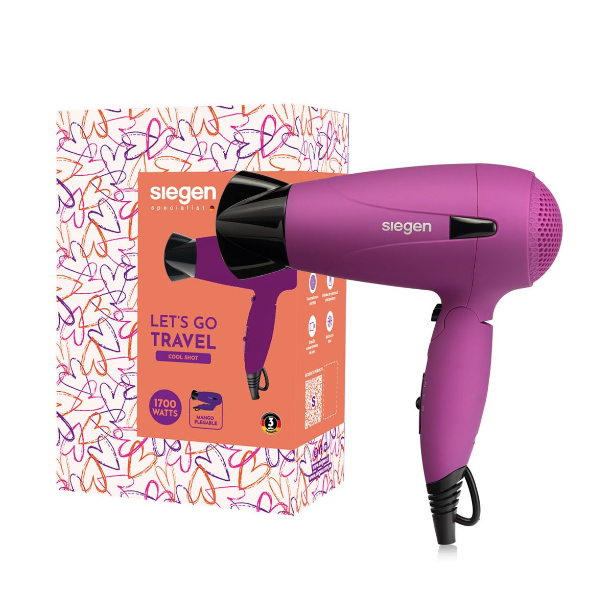 SIEGEN - Secador Let`S Go Travel Siegen SG-3012C61