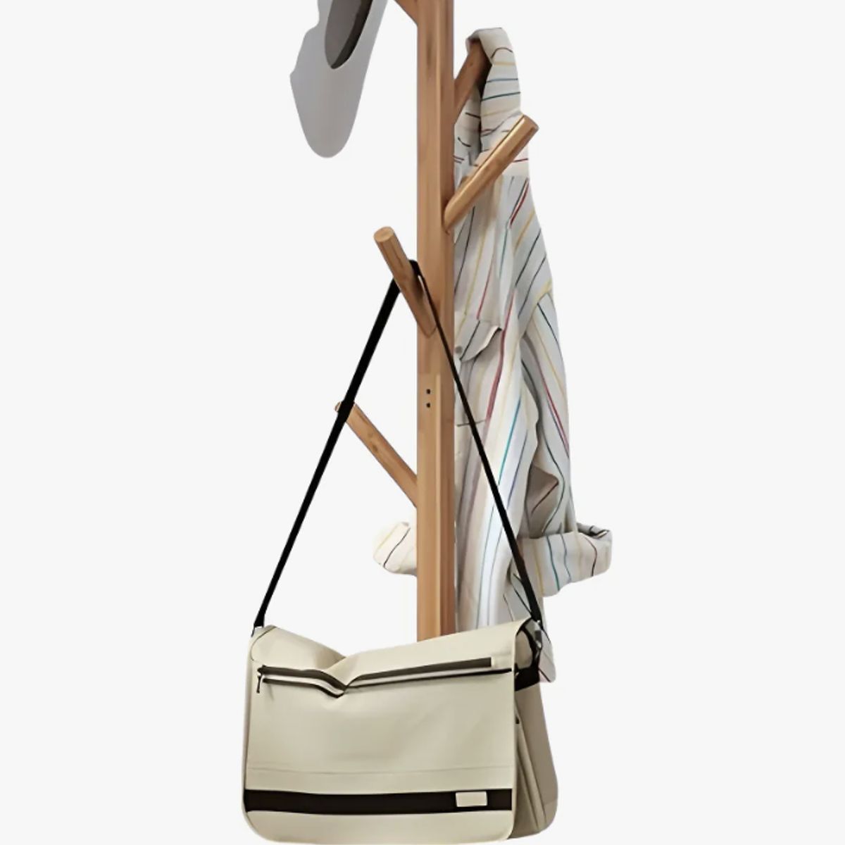 OKAY - Perchero Colgador De Pie De Madera 158x38 Cm