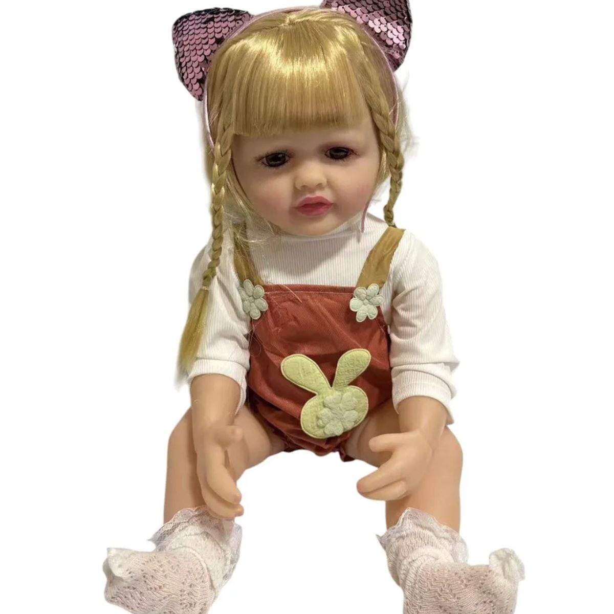 OKAY - Muñeca Reborn Bebé Realista De Silicona Lavable 55cm Sonido