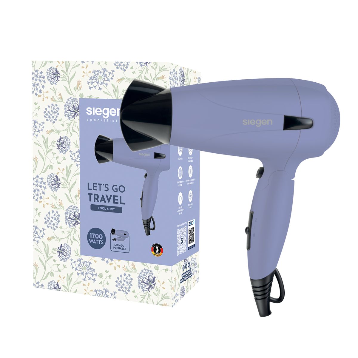 SIEGEN - Secador LetS Go Travel Siegen SG-3012C62