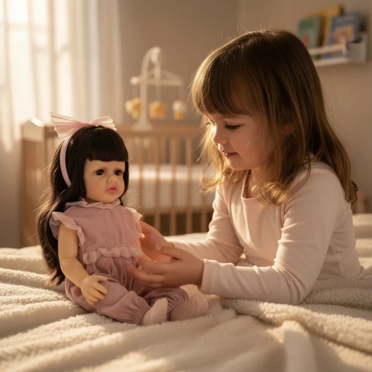 OKAY - Muñeca De Niña Reborn De Silicona De 55 Cm Con Sonido