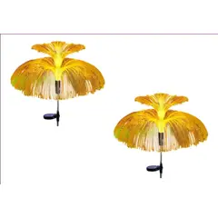 GENERICO - Set X2 Luces Decorativas Medusas Solar Luz Amarilla