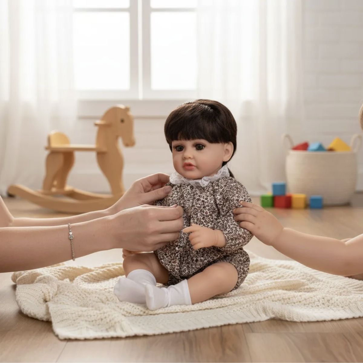 OKAY - Muñeca De Niña Reborn De Silicona De 55 Cm Con Sonido