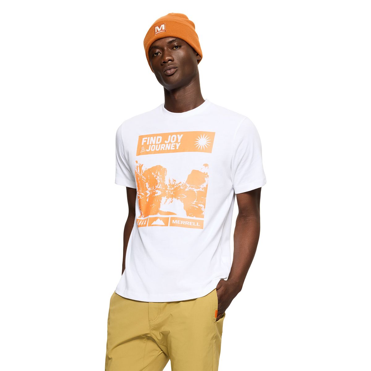 MERRELL - Polera Manga Corta Hombre Joy Blanco MERRELL