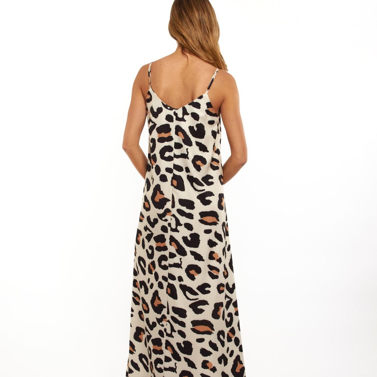 GUINDA - Maxi Vestido estampado leopardo Orla Guinda