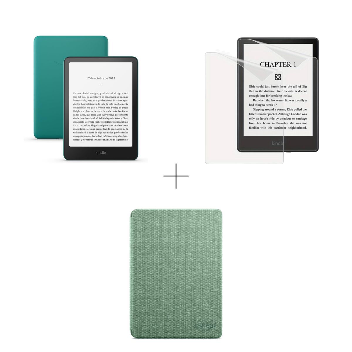 AMAZON - Nuevo Kindle Paperwhite 7.0 16gb 12va Gen 2025 Funda Premium Kindle Verde Jade Mas Funda Verde