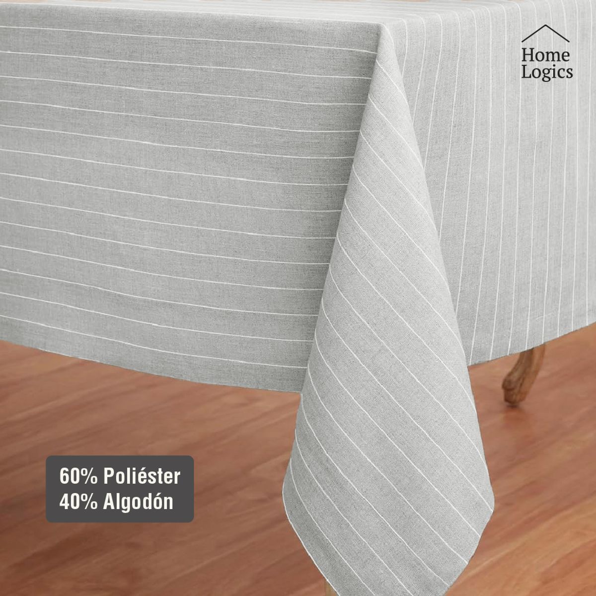 BLAIR HOME - Mantel Rectangular Gris Algodón 150 X 260 Cm Blair Home Kiosclub
