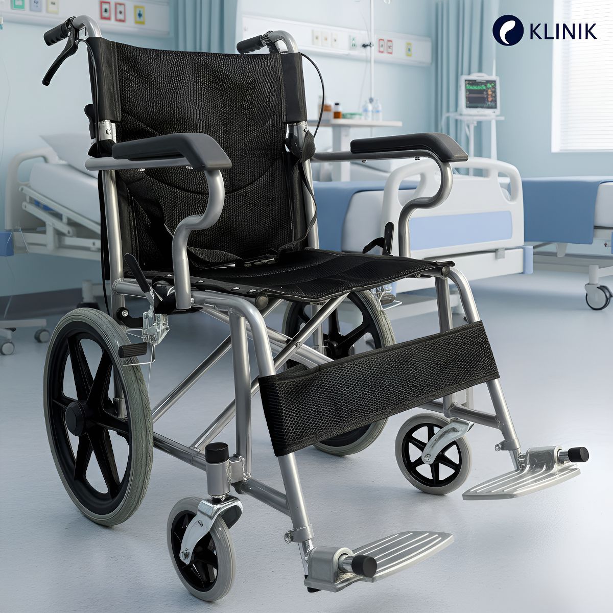 HOMEBRANDT - Silla Ruedas Geriatrica Plegable Con Frenos De 110kg
