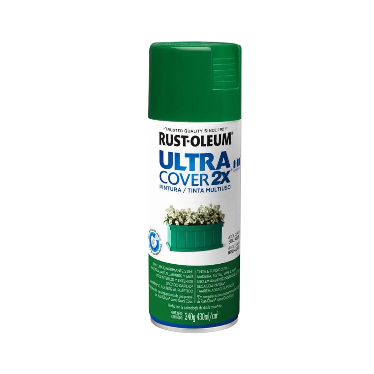 RUST OLEUM - Pintura Ultra Cover 2X Verde Brillante 430ml