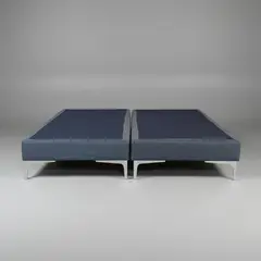 BLOCCARE - Base de cama Dividida Full Box 13 cm / Con Patas Cromadas 15 cm - L190 cm - Con Refuerzo