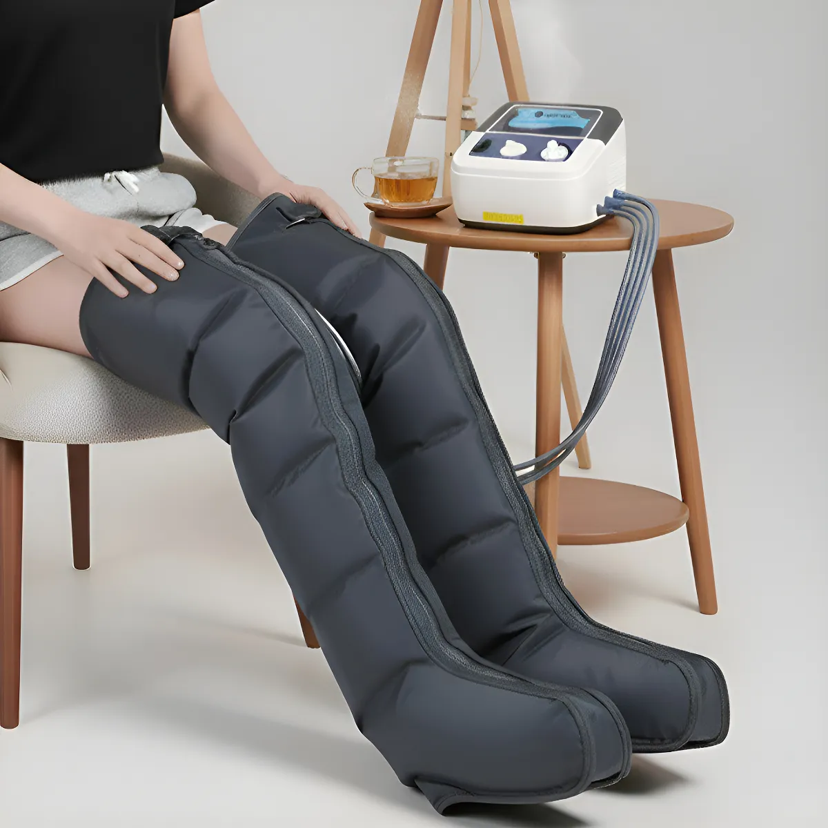 HOMEBRANDT - Masajeador De Piernas Electrico 6 Camaras Masajes Portatil