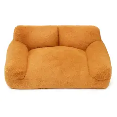 HOOPET - Cama Para Mascotas Tipo Sofá Suave y Acolchada Marrón claro - XL