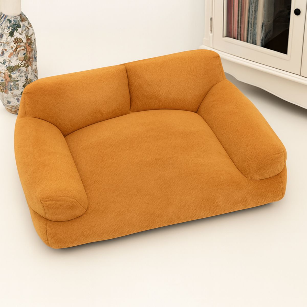 HOOPET - Cama Para Mascotas Tipo Sofá Suave y Acolchada  Marrón claro - XL