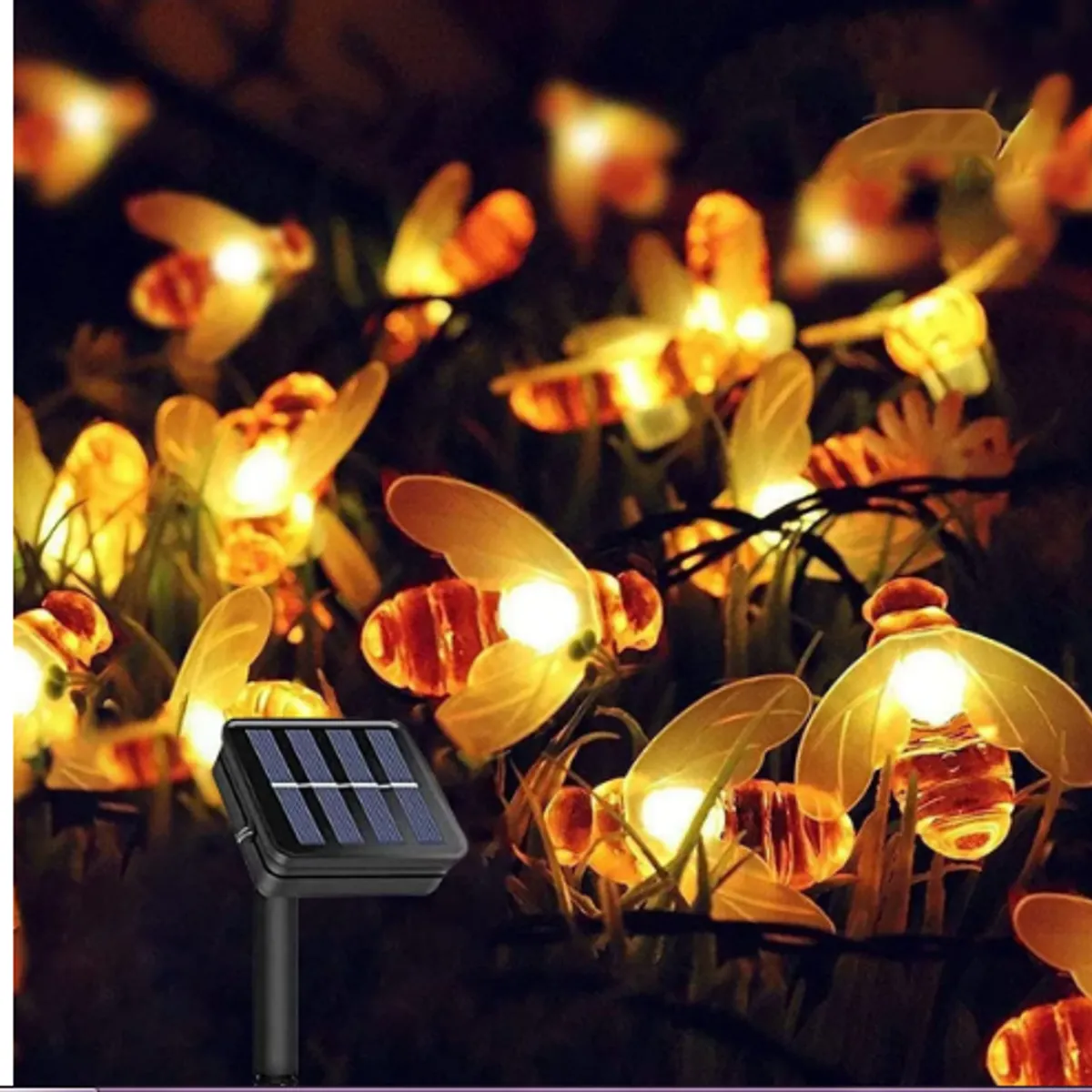 GENERICO - Luces Solares Abejas Luz Led Cálida 6.5 Metros 30 Led