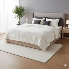 GENERICO - COBERTOR KING CON CHIPORRO DE INVIERNO JACQUARD TRENZADO QUITA FRIO DN