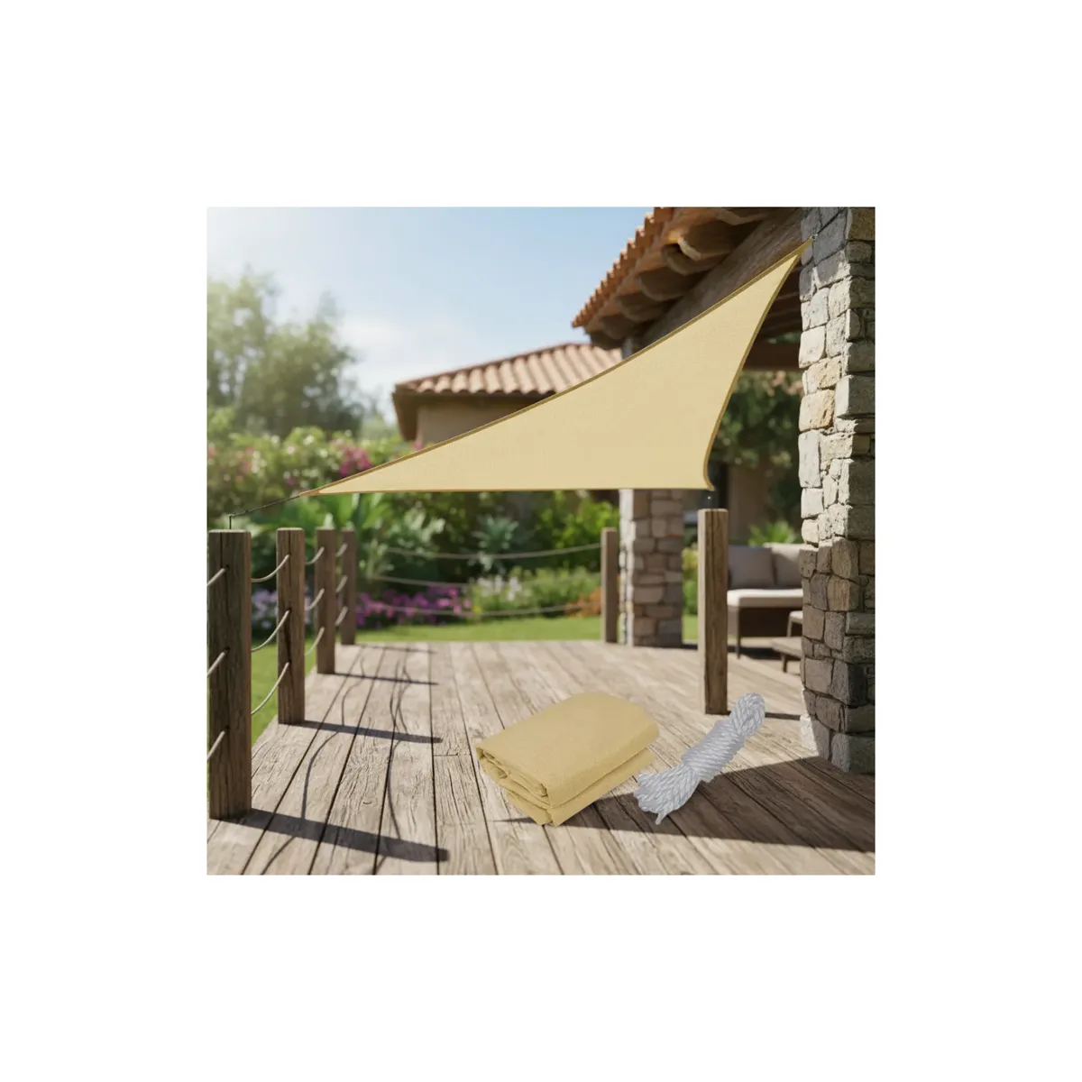 GENERICO - Toldo 5x5x5 Lona Toldo Toldos Impermeables Toldo Tipo Vela