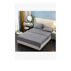 GENERICO - Juego de sábanas Hogar 200H 2P plata 200cmx150cmx27cm incluye 2 fundas