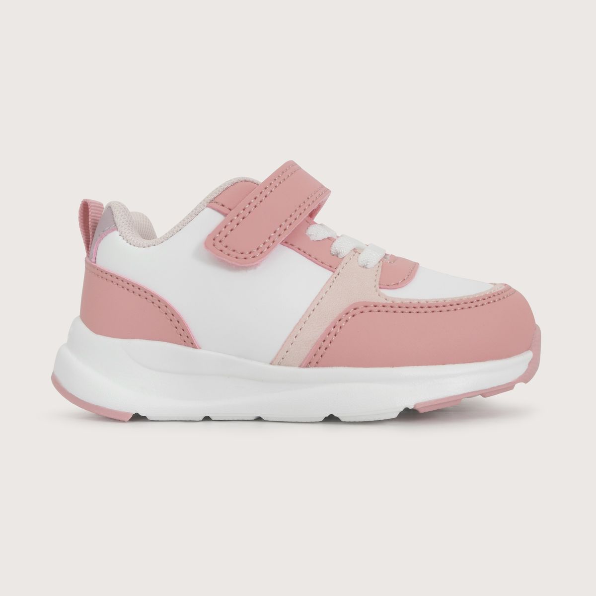 OPALINE - Zapatilla Sport Blanca Rosada Niña