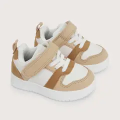 OPALINE - Zapatilla Casual Blanca Camel Niño