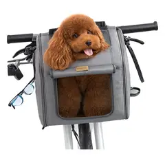 GENERICO - Bolso De Transporte Para Mascota En Bicicleta Perros y Gatos Gris