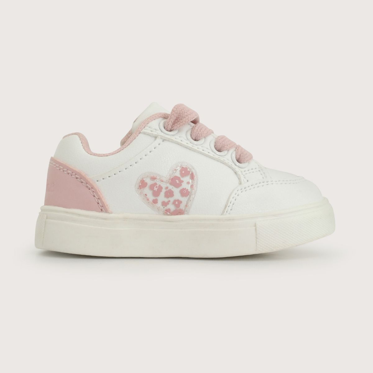 OPALINE - Zapatilla Urbana Blanca Rosada Niña