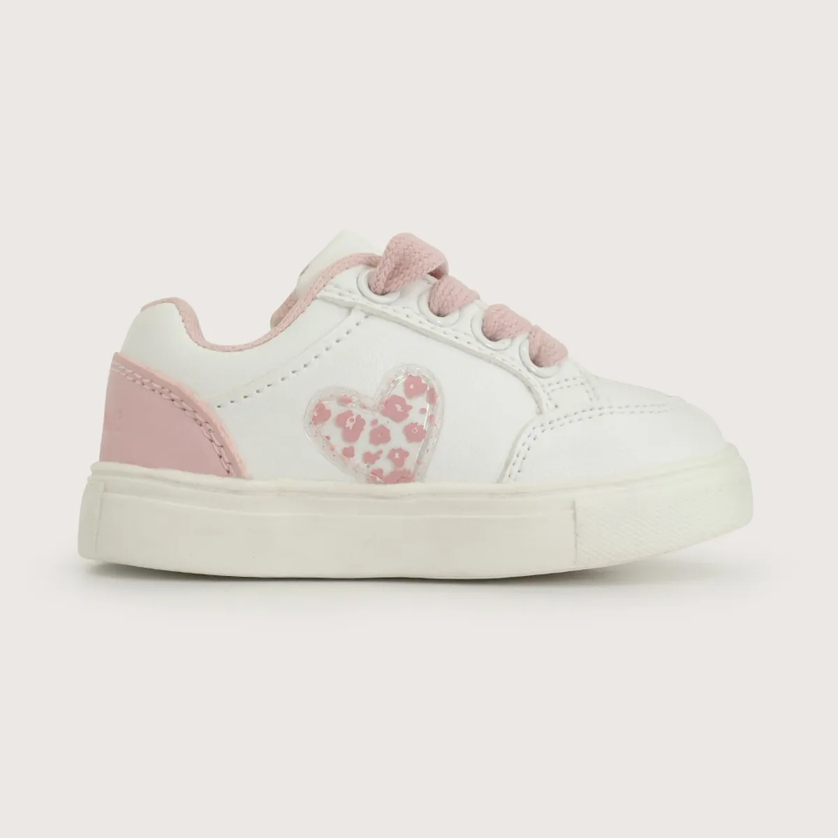 OPALINE - Zapatilla Urbana Blanca Rosada Niña