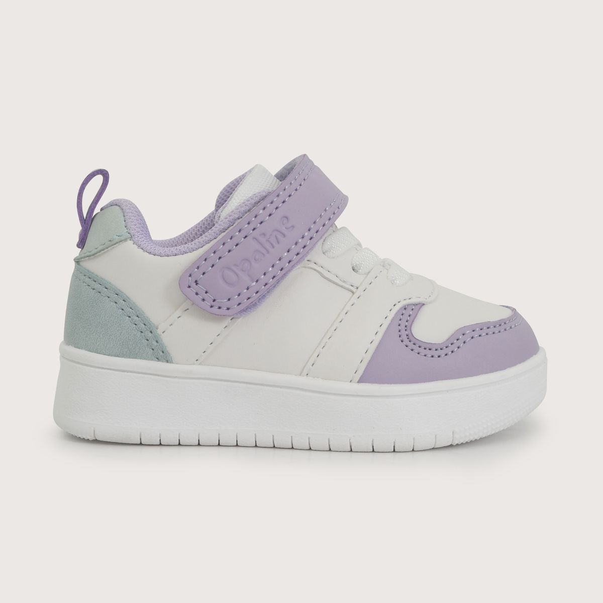 OPALINE - Zapatilla Urbana Niña Blanca con Lila