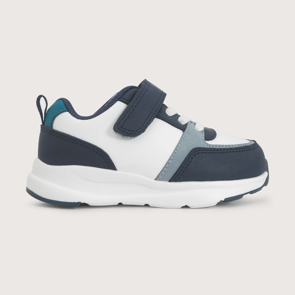 OPALINE - Zapatilla Sport Blanca Azul Niño