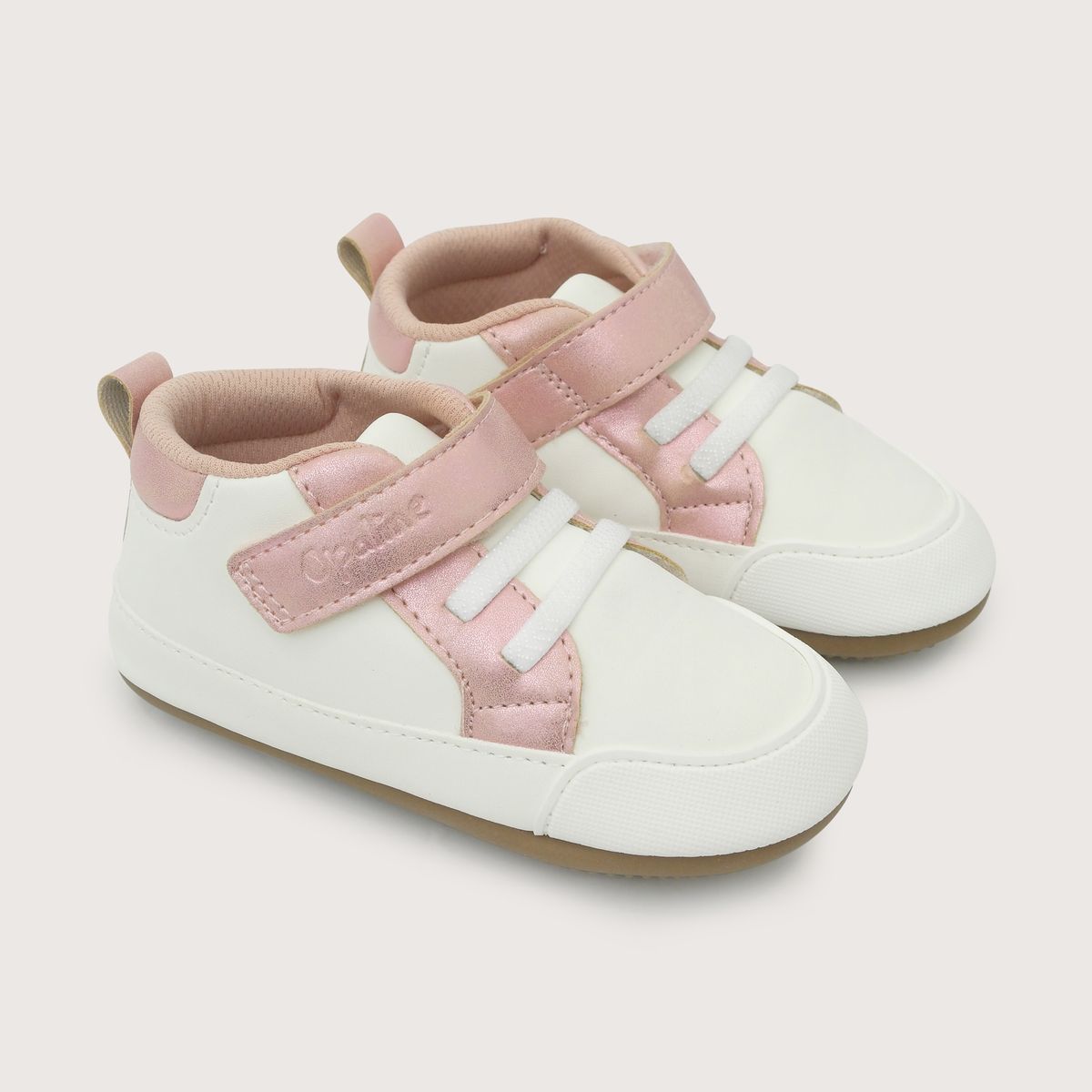 OPALINE - Zapatilla Casual Flex Blanca Rosada Niña