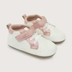 OPALINE - Zapatilla Casual Flex Blanca Rosada Niña