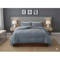 GENERICO - COBERTOR 2 PLAZA CON CHIPORRO DE INVIERNO JACQUARD TRENZADO QUITA FRIO DN