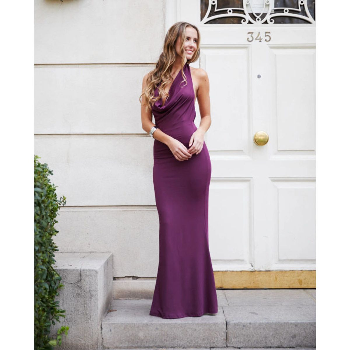 MI PLACARD - Vestido Largo de Fiesta Ema Morado