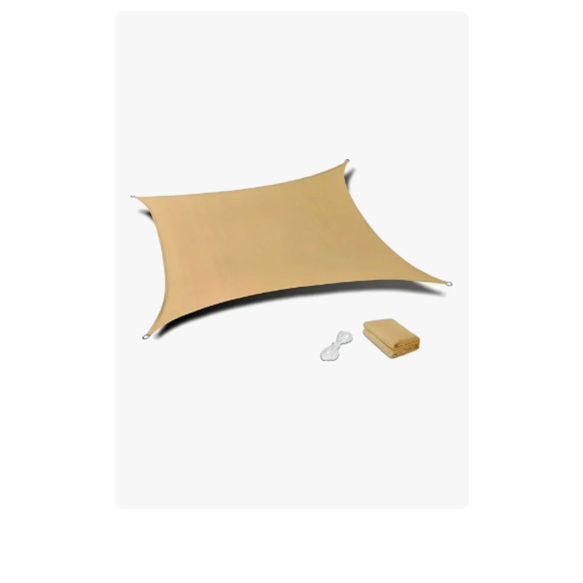 GENERICO - Toldo Vela 5x2 Rectangular Color Beige