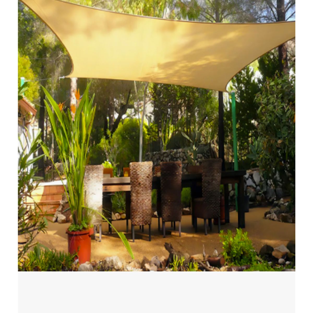 GENERICO - Toldo Vela 5x2 Rectangular Color Beige