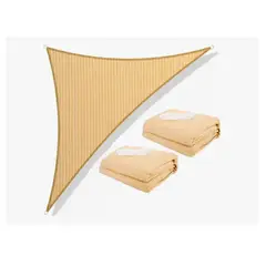 GENERICO - 2x Carpa Camping Toldo Vela Triangular Toldo Plegable 3x3mts