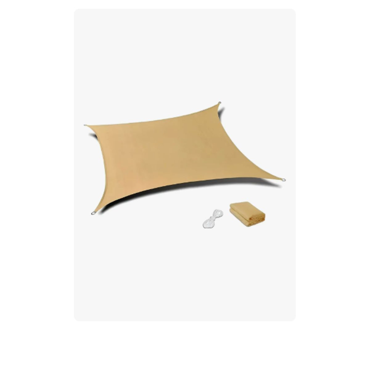 GENERICO - Toldo Vela 5x2 Rectangular Color Beige