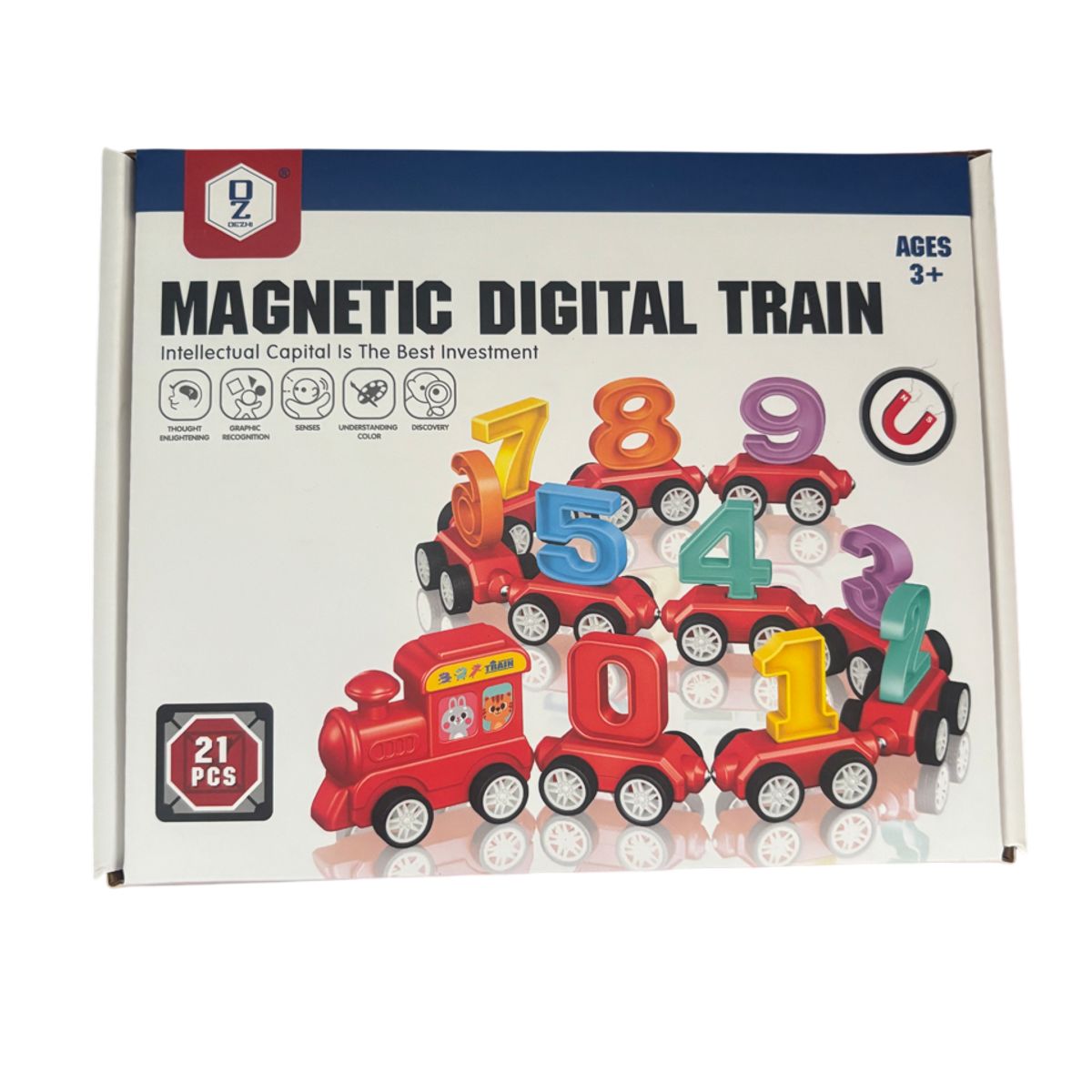 GENERICO - Bloques magnéticos tren con numeros