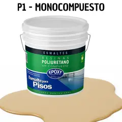 EPOXY - PINTURA ALTO TRAFICO - ESMALTE PISOS CANCHASPU 1K BASE AGUA - TINETA 10L BEIGE ARENA