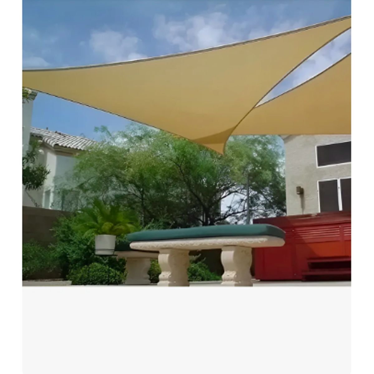 GENERICO - Toldo Sombra 5x5x5m Anti UV Triangular