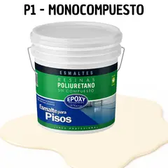 EPOXY - PINTURA ALTO TRAFICO - ESMALTE PISOS CANCHASPU 1K BASE AGUA - TINETA 10L CREMA SUAVE