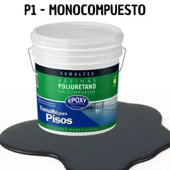 EPOXY - PINTURA ALTO TRAFICO - ESMALTE PISOS CANCHASPU 1K BASE AGUA - TINETA 10L GRAFITO
