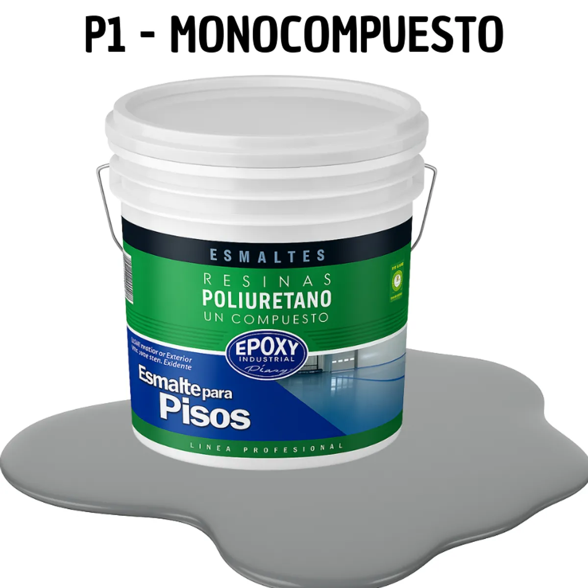 EPOXY - PINTURA ALTO TRAFICO - ESMALTE PISOS CANCHASPU 1K BASE AGUA - TINETA 10L GRIS DEMARCACIÓN