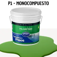 EPOXY - PINTURA ALTO TRAFICO - ESMALTE PISOS CANCHASPU 1K BASE AGUA - TINETA 10L VERDE MEDIO